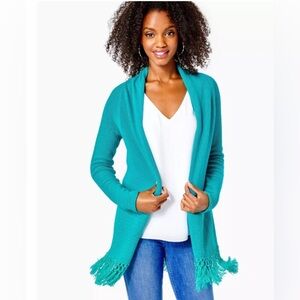 Lilly Pulitzer Turquoise Tatum Cardigan Size L
